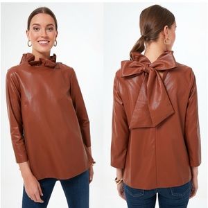 Tuckernuck Cognac Leather Faye Blouse